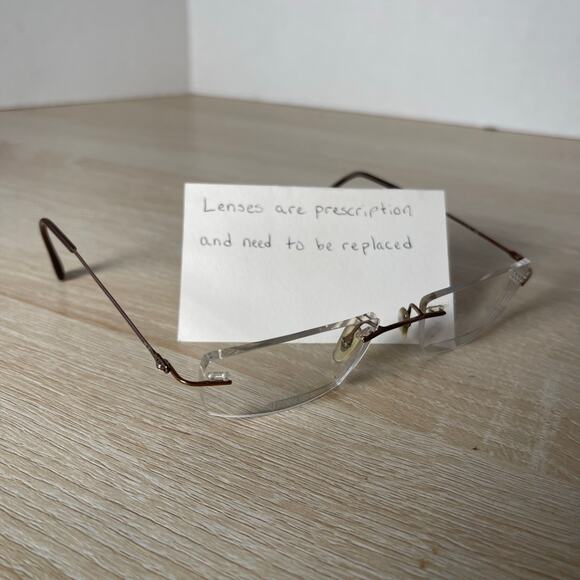 Ray-Ban RB8687 1131 LightRay Eyeglasses Rimless Brown 50-16-135 Frames Only - Picture 1 of 8
